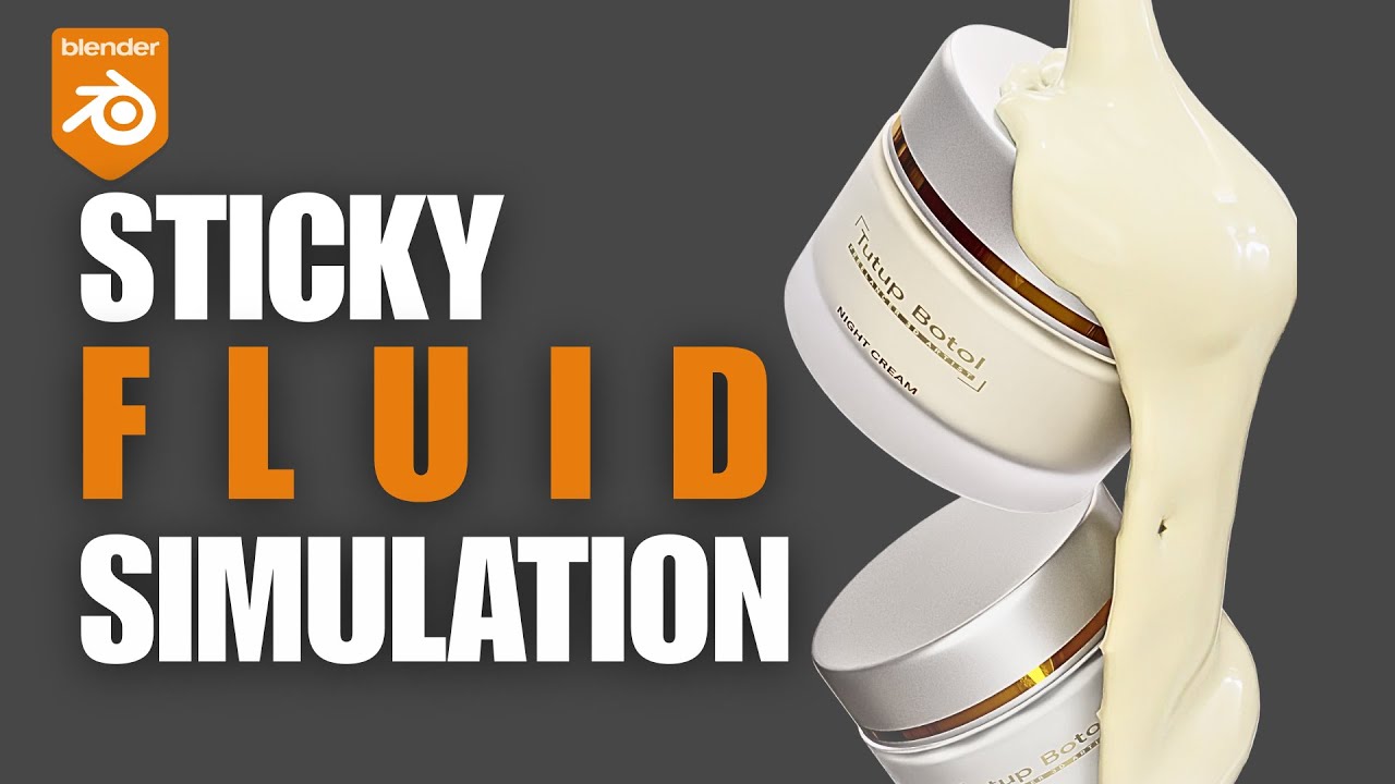 Sticky Fluid Simulation in Blender Easy Mult-color |Blender Tutorial