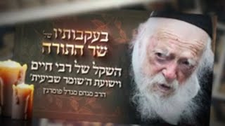 הרב מנחם מנדל פומרנץ | בעקבותיו של שר התורה ר' חיים קנייבסקי • השקל של ר' חיים •