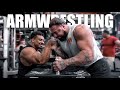 ARMWRESTLING WITH LARRY WHEELS AND CREW