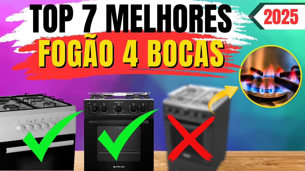 Melhores fogões 4 bocas 🔴ESCOLHA CERTO seu FOGÃO 4 BOCAS! Melhor fogão 4 bocas 2025!