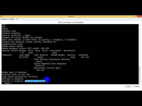 How to Configure History Size on CISCO Router HD