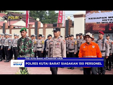 POLRES KUTAI BARAT GELAR APEL SIAGA KARHUTLA LIBATKAN FORKOPIMDA DAN INSTANSI TERKAIT