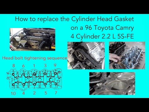 How to replace the cylinder head gasket on a 96 Toyota Camry 4 cylinder
