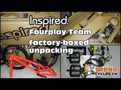 Unpacking of the Inspired Fourplay Team 2018 Neon Red (factory-boxed)