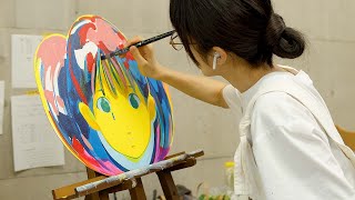 熊手のお飾りを描く「愛まどんな作業用 #8」