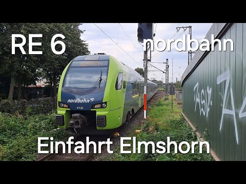 RE 6 der nordbahn nach Hamburg-Altona erreicht Elmshorn
