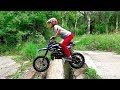 Little Boy Rides On Power Wheels Dirt Bike Test Drive For Kids