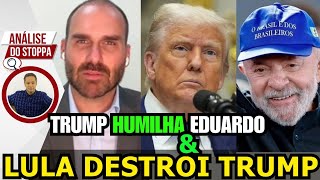 TRUMP TOMA INVERTIDA DE LULA E DEMONSTRA NÃO  CONHEER EDUARDO - Análise do Stoppa