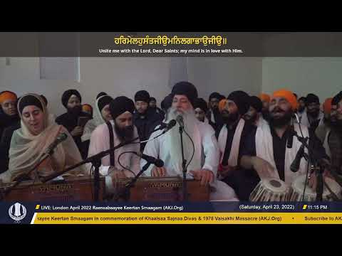 008 Bhai Harpreet Singh Jee Toronto @ London April 2022 Raensabaayee Keertan Smaagam
