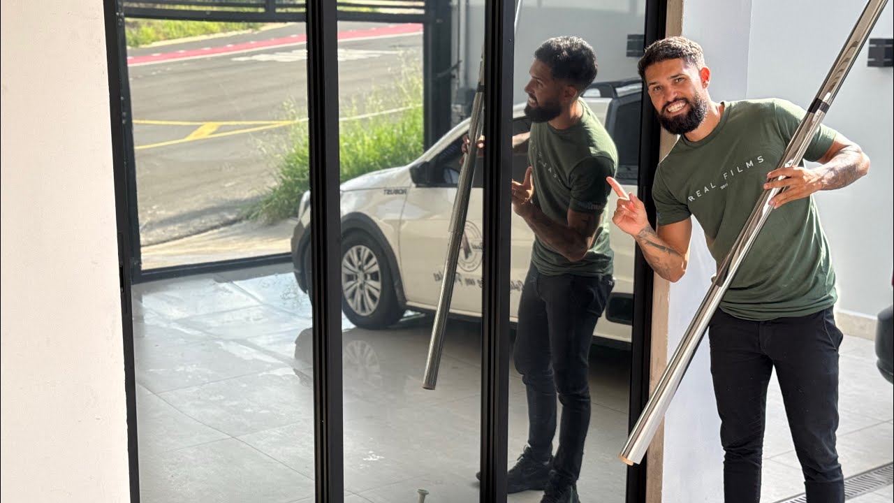 Film espelhado porta de correr / como aplicar