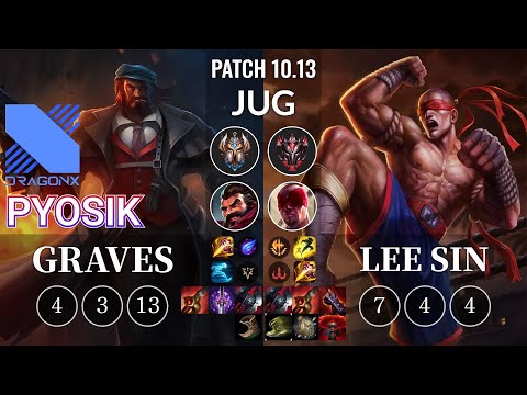 DRX Pyosik Graves vs Lee Sin Jungle - KR Patch 10.13