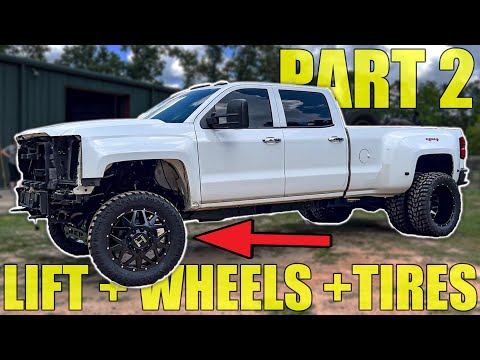 SICK DUALLY SETUP!!! 5" RCX LIFT, 22" HOSTILE DUALLY WHEELS, 36X13.50 VERSATYRE