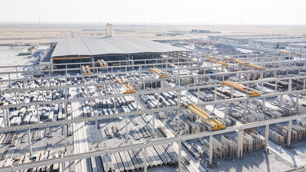 Elematic precast concrete plant reference: United Precast Concrete, United Arab Emirates