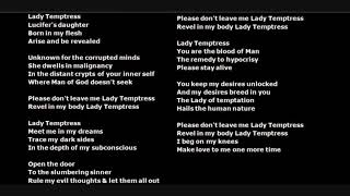 TIAMAT - Lady Temptress [LYRICS ON SCREEN]