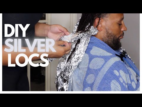 HOW TO DYE YOUR LOCS SILVER! DIY METHOD ON GETTING...