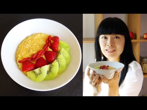 Crème de mangue aux noix et flocons d’avoine [Recette Santé Vegan] [Petit déjeuner] riche en oméga-3 Video