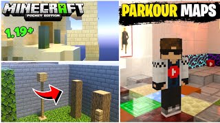 Top 3 Awesome Parkour Maps For Minecraft PE || Parkour map for mcpe 1.19+