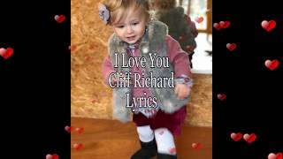 I Love You by Cliff Richard with Lyrics