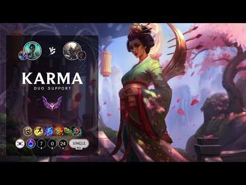Karma Support vs Pantheon - KR Master Patch 12.10
