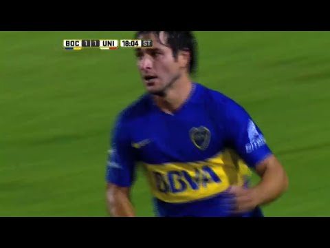 Gol de Lodeiro. Boca 1 - Unión 1. Fecha 7. Primera División 2016.
