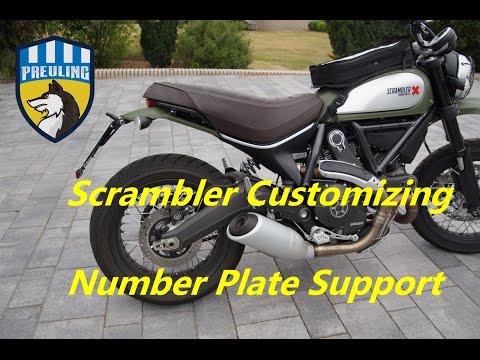 Ducati Scrambler Customizing Part 2 Number Plate Support