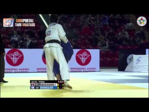 Judo Grand Prix Tbilisi 2015 Final -66kg DAVAADORJ Tumurkhuleg (MGL) vs. SHMAILOV Baruch (ISR)