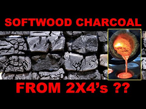 Using softwood charcoal to melt brass
