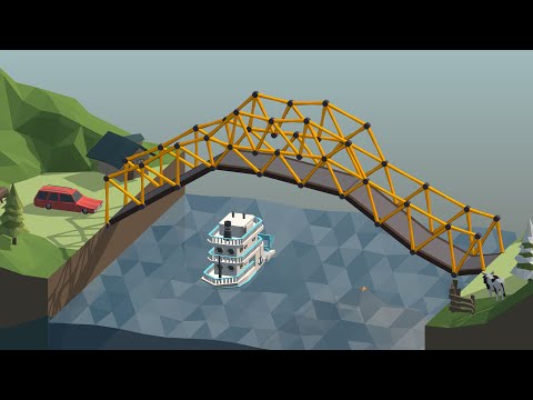 Poly Bridge - Gameplay (PC/UHD)