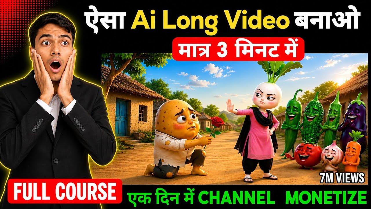 🔥सब्जियों का Ai Long Video बनाओ (Full Course)| Ai Long Video Kaise Banaye|Ai Video Kaise Banaye 