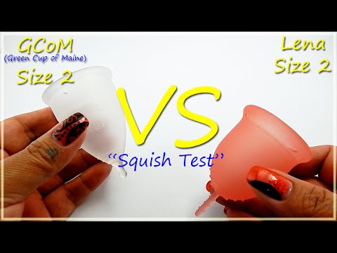 Green Cup of Maine 2 vs Lena 2 "Squish Test" - Menstrual Cups