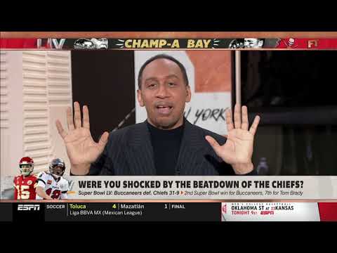 First Take | Stephen A Smith Shocked That Buccaneers Beat Down Chiefs to Win Super Bowl | 2-8-21