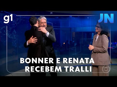 Jornal Nacional: Bonner e Renata recebem Tralli para passagem de bastão na bancada do JN