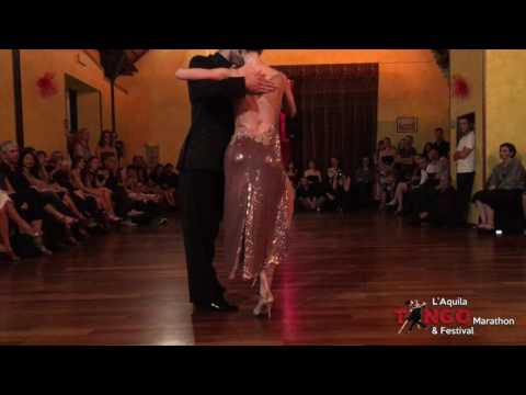  Dionisis Theodoropoulos  and  Chole Theodoropoulou  are  dancing  to  the  tango  "  Merceditas  "  by  Osmar Maderna  at  L'Aquila Tango Marathon & Festival  in  2016