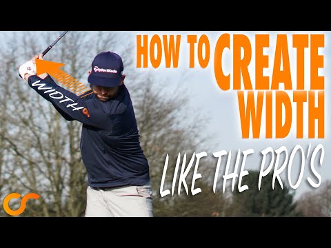 Part of a video titled HOW TO CREATE WIDTH IN THE BACKSWING LIKE THE PRO'S