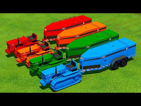 TRANSPORT FUEL TANKS WITH MINI COLORED FIAT TRACTORS - Farming Simulator 22
