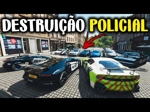 POLICE DESTRUCTION - THE BEST POLICE TEAM IN HISTORY - FORZA HORIZON 4 GAMEPLAY