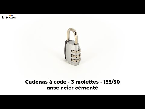 Cadenas à code - anse acier cémenté - type 155 - 3 molettes ABUS