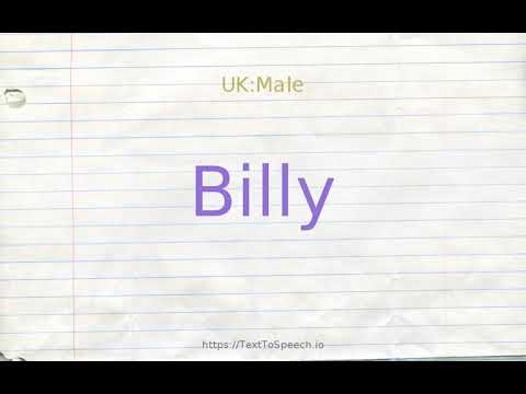 How to pronounce billy