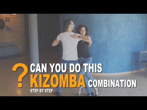 Full Kizomba Dance Combination - Step by Step - with Beautiful Dip
