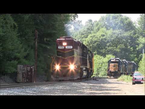 [HD] CSX B727/Mass Coastal Ballast Train on the Middleboro Secondary - 7/2020