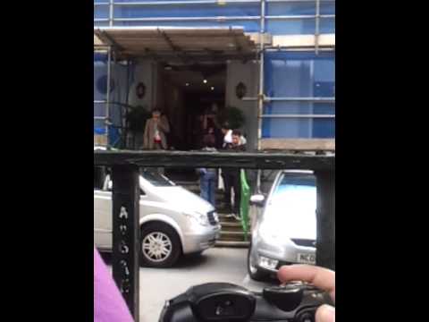 SHINee in London (Jonghyun leaving Abbey Road)