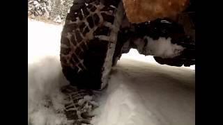 GoodYear DuraTrac Wrangler Tire Review Testing 8" Of Snow In 2WD! Tyers Start Stop Hill Ice Mud