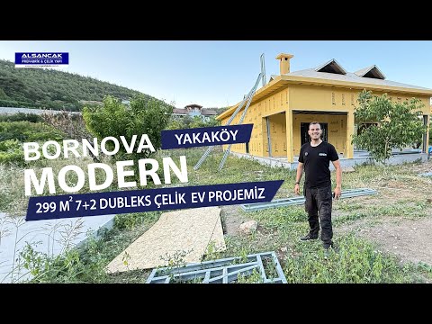 Yakaköy'de 299 m2 7+2 Dubleks Modern Çelik Yapı Projemiz | Alsancak Prefabrik & Çelik Yapı