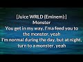 Godzilla Eminem And Juice WRLD Clean With Lyrics