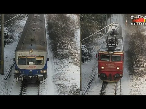 Trenuri in Viteza de pe Pasarela in luna Februarie in Bistrita | Mini Concert de Goarne de la EA807