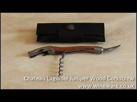 Chateau Laguiole Corkscrew - Juniper Wood Video | Wineware