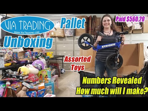 Via Trading Pallet Unboxing - Numbers revealed - How much will I actually make? - Assorted Toys