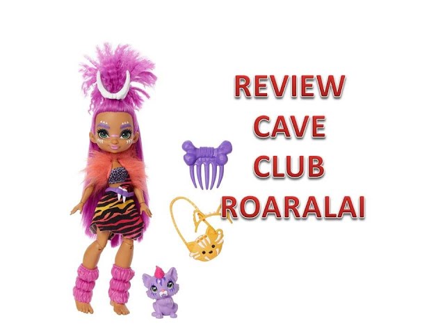 Vídeo relacionado con Mattel Cave Club Muñeca Roaralai, muñeca prehistórica con Mascota y Accesorios GNL84