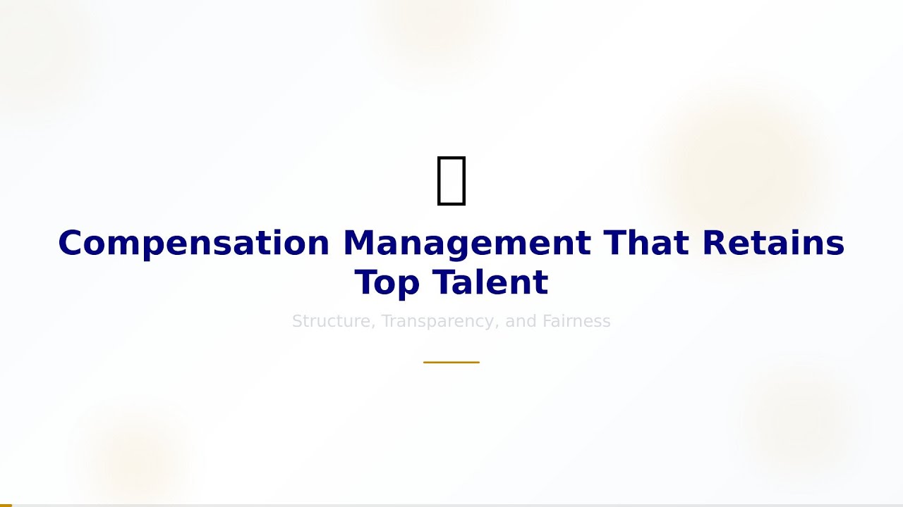 Compensation Management That Retains Top Talent