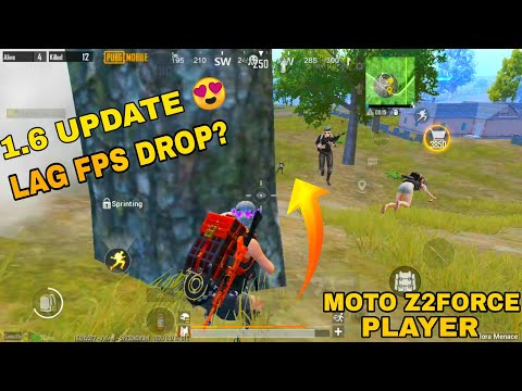 MOTO Z2 FORCE GAMEPLAY IN 1.6 UPDATE | NO LAG NO FPS DROP? | PUBG MOBILE
